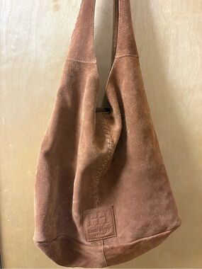 Haute Hippie Brown Suede Hobo Bag